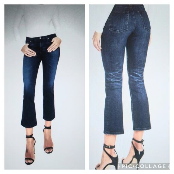 J642 GUC $198 AG the Jodi High Rise Crop Flare sz 27 - Picture 1 of 10